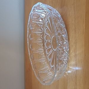 VMC REIMS GLASS (Verreries Mecaniques Champenoises) Vintage Glass Patterned Bowl